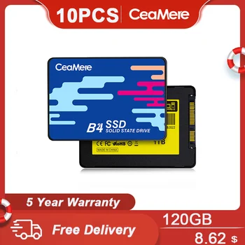 CeaMere 5-20шт SSD 2.5 SSD 256 ГБ 512 ГБ 960 ГБ 1 ТБ 2 ТБ 4 ТБ Для ПК Жесткий диск для ноутбука 480 ГБ Внутренний жесткий диск