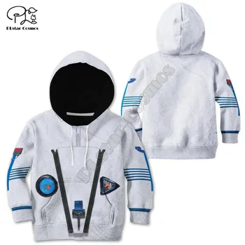 3D толстовки Astronaut на заказ, детское пальто на молнии, пуловер с длинным рукавом, толстовка, спортивный костюм с капюшоном / брюки / семейные футболки