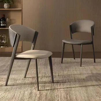 Современные обеденные стулья для дома, Роскошная стойка для приема гостей, скандинавские Обеденные стулья для отдыха Со спинкой, дизайнерская мебель Sillas de comedor WZ50DC