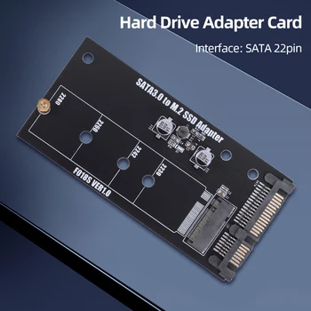 Адаптер M.2 SATA 22-контактный SSD Карта преобразования твердотельного накопителя Не требуются программные драйверы Быстрая передача данных для ПК ноутбука