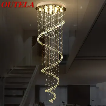 Современные Хрустальные подвесные светильники OUTELA LED Креативная роскошная люстра для дома, гостиной, столовой, лестницы на вилле
