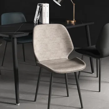 Эргономичные Металлические стулья, Роскошные кожаные кресла для отдыха, Минималистичные шезлонги в итальянском стиле, Салонные ясли, Кухонная мебель