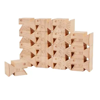 16 штук деревянных блоков Монтессори, игра для балансировки, строительные блоки для развивающей игрушки