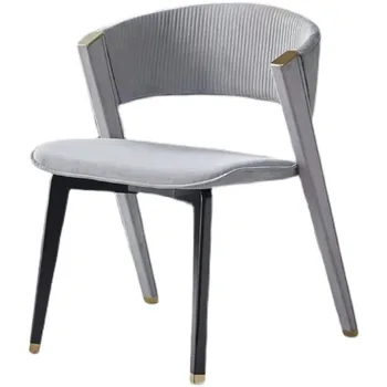 Обеденный стул из массива дерева, повседневный стул со спинкой, легкая роскошная мебель в итальянском стиле