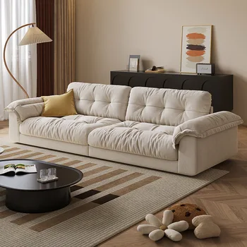 Тканевый диван с кошачьей царапиной, гостиная, роскошный диван-парусник, кремовый парусник, простой современный пряморядный облачный диван, наука и техника