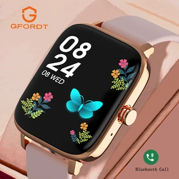 GFORDT 2023 НОВЫЕ смарт-часы с Bluetooth-вызовом, женские часы с пользовательским циферблатом для Android IOS, часы-браслет, умные часы для мужчин и женщин