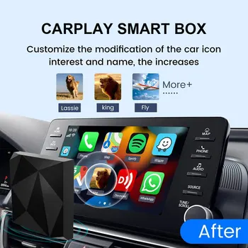 Модуль Carplay Преобразование проводного в беспроводной Беспроводной адаптер CarPlay 5 ГГц WIFI адаптер CarPlay AI Box Автоматическое подключение для Apple iPhone