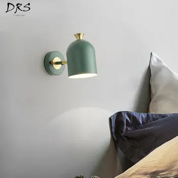 Настенный светильник Nordic Macaron, простая современная светодиодная лампа для спальни, креативная прикроватная лампа, настенные светильники для гостиной, домашний туалетный столик