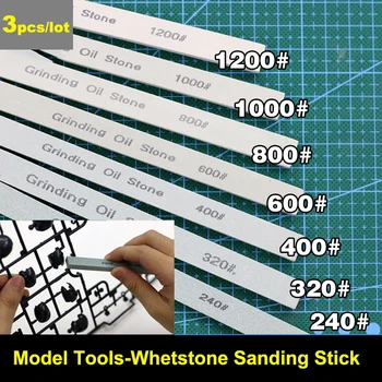 Модель шлифовального инструмента Шлифовальный стержень Износостойкий точильный камень 240# 320# 400# 600# 800# 1000# 1200# 3 шт./лот