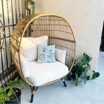 Ротанговый диван для отдыха на открытом воздухе, птичья клетка для отдыха во дворе, ленивый ротанговый стул, комбинированная мебель