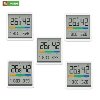 Youpin Miiiw, часы с отключением температуры и влажности, домашний высокоточный монитор температуры в детской комнате, 3,34-дюймовый ЖК-экран