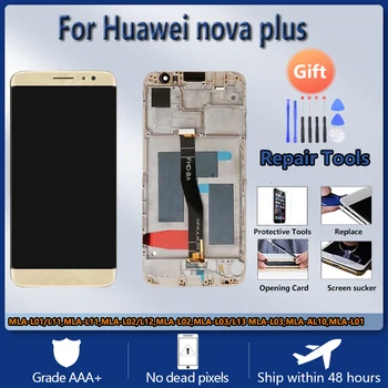 Для Huawei nova plus MLA-L01 L11 L02 L12 L12 L03 L13 AL10 L01 ЖК-экран в сборе с сенсорным стеклом передней панели, С запасными частями для ремонта