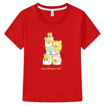 Sumikko Gurashi/ Детская футболка С рисунком Для мальчиков, Футболка Унисекс, Повседневный Топ Для Малышей, Летние Рубашки Для девочек, Модная Одежда из 100% хлопка