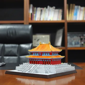 Зал Дворца-музея Тайхэ, архитектурная модель площади Тяньаньмэнь, изделия ручной работы, китайская мебель для дома, коллекции, подарки
