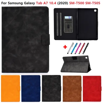Деловой чехол для Samsung Galaxy Tab A7 10.4 2020 Чехол для планшета Мягкая задняя крышка из ТПУ Funda для Galaxy Tab A7 SM-T500 Case SM-T505
