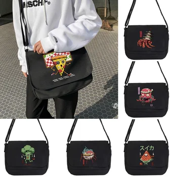 Холщовые сумки Сумка через плечо большой емкости Сумки через плечо для девочек-подростков Мужская сумка Harajuku Студенческие школьные сумки Sac