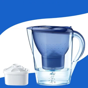 Чайник с фильтром для воды объемом 3,5 л, Фильтр для воды с активированным углем, Кран, Чашка для очистки водопроводной воды, два фильтра для прямого очистки питьевой воды