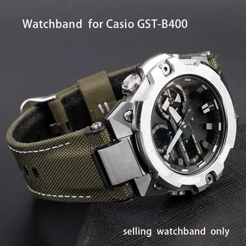 Выпуклый силиконовый ремешок для часов Casio 5657 серии GST-B400 ремешок для часов аксессуары G-Shock браслет 14 мм черный синий красный браслет