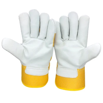 Защитные зимние рабочие перчатки RJS из коровьей кожи, рабочие сварочные перчатки, защитные спортивные МОТО-износостойкие перчатки 5011