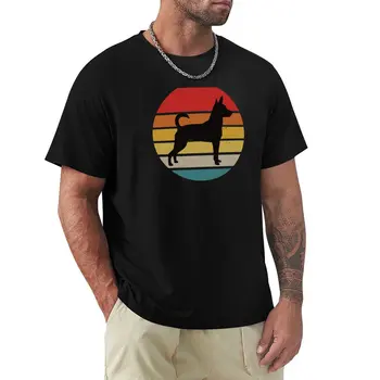 винтажная футболка с крысиным терьером, быстросохнущая футболка, футболки на заказ, футболка с рисунком для мальчиков, мужская футболка