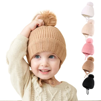 Детские зимние шапки для новорожденных мальчиков, вязаная шапочка для маленьких девочек, реквизит для фотосъемки, аксессуары для мальчиков, теплые вещи