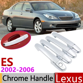 для Lexus ES XV30 ES300 ES330 2002 ~ 2006 Хромированная Дверная Ручка Крышка Автомобильные Аксессуары Наклейки Отделка Набор из 4 дверей 2003 2004 2005