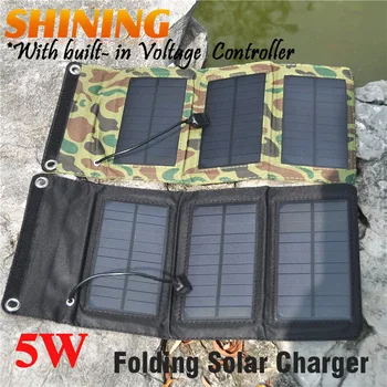 Портативное солнечное зарядное устройство на солнечной панели 5 Вт USB, наружная складная сумка для зарядки зарядного устройства для Xiaomi iphone/ samsung/ huawei/htc