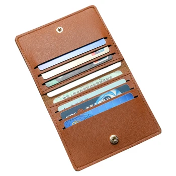 Ультратонкий Компактный кожаный держатель для удостоверения личности, пакет сертификатов, чехол для банковской кредитной карты, многофункциональный набор зажимов для сумки