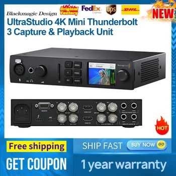 Блок захвата и воспроизведения Blackmagic Design UltraStudio 4K Mini Thunderbolt 3 Поддерживает видео с разрешением до DCI 4K60