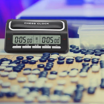 Таймер обратного отсчета Профессиональные цифровые шахматные часы Пластиковые на батарейках Многофункциональные легкие для семейного личного использования