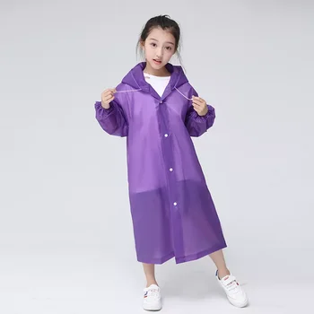 Утолщенный детский плащ многоразового использования, прозрачный Модный дождевик с капюшоном, дождевик для девочек и мальчиков, Милое пончо для прогулок на свежем воздухе