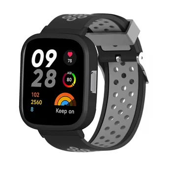 Силиконовый ремешок для смарт-часов Redmi Watch 3, ремешок + защитный чехол, браслет для Xiaomi Redmi Watch 3, аксессуары для браслета