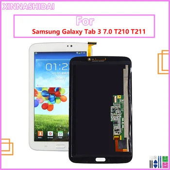 Для Samsung Galaxy Tab 3 7.0 SM-T210 T211 ЖК-Дисплей С Сенсорным Экраном Дигитайзер Сенсор В Сборе Модуль Панели экрана дисплея T215 LCD