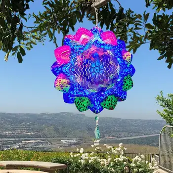 Садовый набор Wind Chime с крючком, антикоррозийный, устойчивый к атмосферным воздействиям, с поворотом на 360 градусов, многослойный флип С визуальным эффектом Стерео