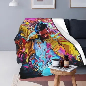 Одеяло Фредди Меркьюри из мягкого флиса, осеннее теплое Фланелевое Одеяло для дивана, Автомобильное постельное белье, одеяло