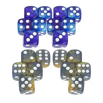 10шт Мультяшный набор кубиков D6 Настольная игра для семейного сбора + 10шт Мультяшный набор кубиков D6 настольная игра для семейного сбора