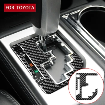 Крышка панели переключения передач из углеродного волокна, автомобильные наклейки, Декоративная наклейка, накладка для Toyota Tundra 2014-2018