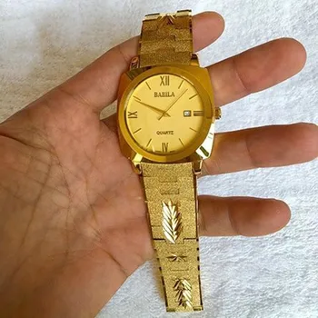 2022 новые мужские часы 24K золотые часы календарь Духовой оркестр часы кварцевый механизм роскошные часы золотой подарок для мужчины, друга мужа