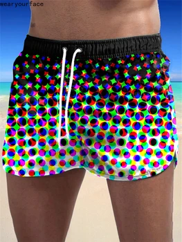 Пляжные шорты Dizzy в горошек с 3D принтом, Летняя Баскетбольная доска, Спортивная Повседневная Мужская Домашняя одежда Унисекс
