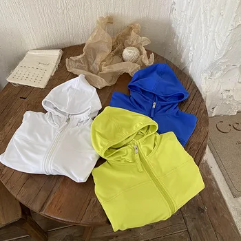 Детская солнцезащитная одежда для мальчиков 2023, летняя модная солнцезащитная одежда, Тонкая куртка для летней детской одежды