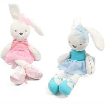 2023 Горячая Мягкая игрушка Bunny Rabbit Размер игрушки 30 * 25 см Для маленьких детей Мягкие Плюшевые Животные Для маленьких девочек, Спящие Игрушки с начинкой, домашние животные