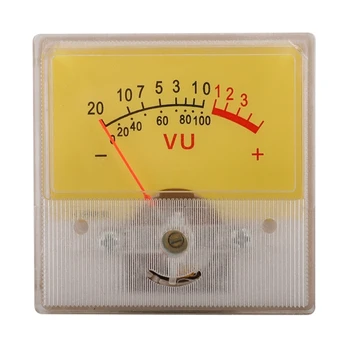 Компактный измеритель VU с желтой подсветкой, высокоточный измеритель мощности, измеритель уровня звука, коллектор уровня ДБ, прочный для DIY