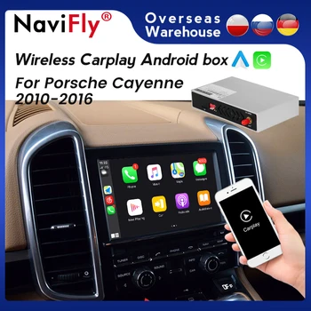 Беспроводной декодер Apple CarPlay Android Auto plug and play Box для Porsche Cayman2010-2018 поддержка зеркальной ссылки SWC