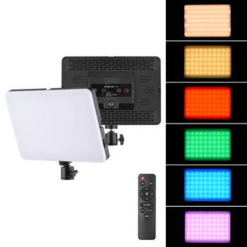 38 Вт RGB Студийный Видеосигнал C-Clamp Stand Photography Fill Lamp 3200-5500K с Регулируемой Яркостью и Дистанционным Управлением для Прямой Трансляции Игр