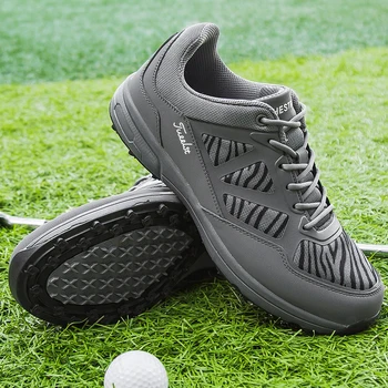 2023 Новая стильная обувь для гольфа, мужские водонепроницаемые нескользящие кроссовки для гольфа, Женская дышащая обувь для гольфа без шипов, повседневная спортивная обувь