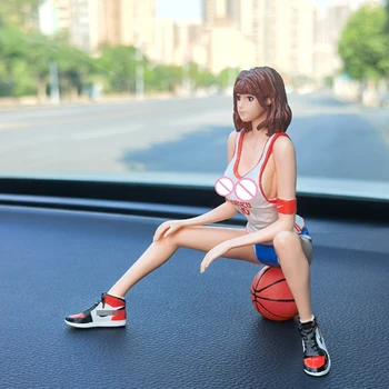 10 СМ Аниме SLAM DUNK Харуко Акаги Каваи сексуальная Кукла В Сидячей Позе ПВХ Баскетбольная Фигурка Украшение Автомобиля Модель Игрушки подарки