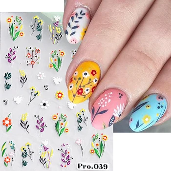 Красочные летние наклейки для ногтей с цветами, кактусами, птицами-попугаями, наклейки для дизайна ногтей, Весенний декор, слайдер с цветочными листьями, Маникюр, татуировка GLPRO-39