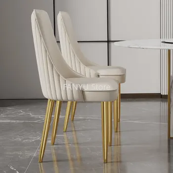 Современные минималистичные обеденные стулья с роскошной спинкой Обеденные стулья в скандинавском стиле на стойке регистрации отеля Sillas Comedor Мебель для дома WZ50DC