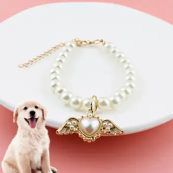 Красивое ожерелье со щенком, яркое цветное ожерелье для домашних животных, Не вызывающее аллергии Регулируемое универсальное ожерелье для щенков, реквизит для фотосъемки домашних животных