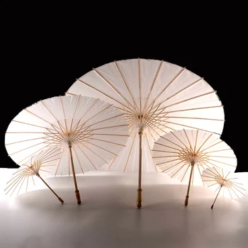 Бумажный зонтик Свадебный бумажный зонт для вечеринки 60/80 см Бамбуковые зонтики для свадебного душа Центральные элементы реквизита для фотосессии